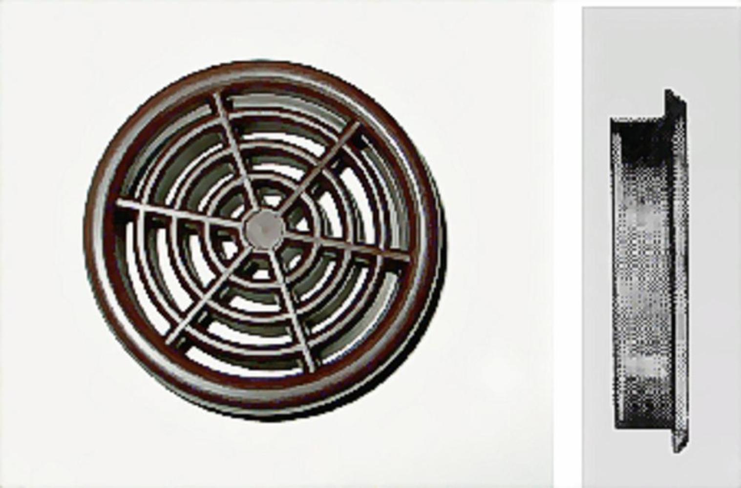 Rozet bruin 43-48mm rond opbouw Ã  2 st.