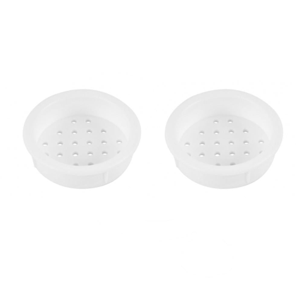 Rozet Wit 34-39mm rond inbouw Ã  4 st.