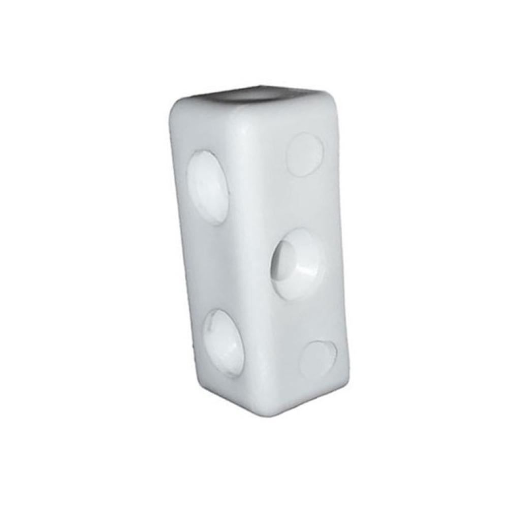 Hoekverbinder pvc Wit 3-gaats rechthoek Ã  4 st.