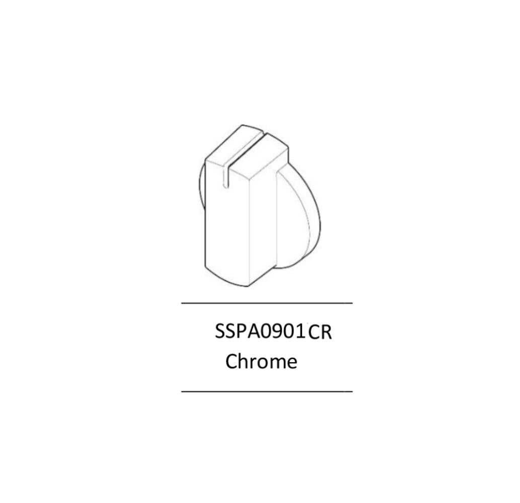 Bedieningsknoppen, chrome uitvoering Aspire 1 en 2