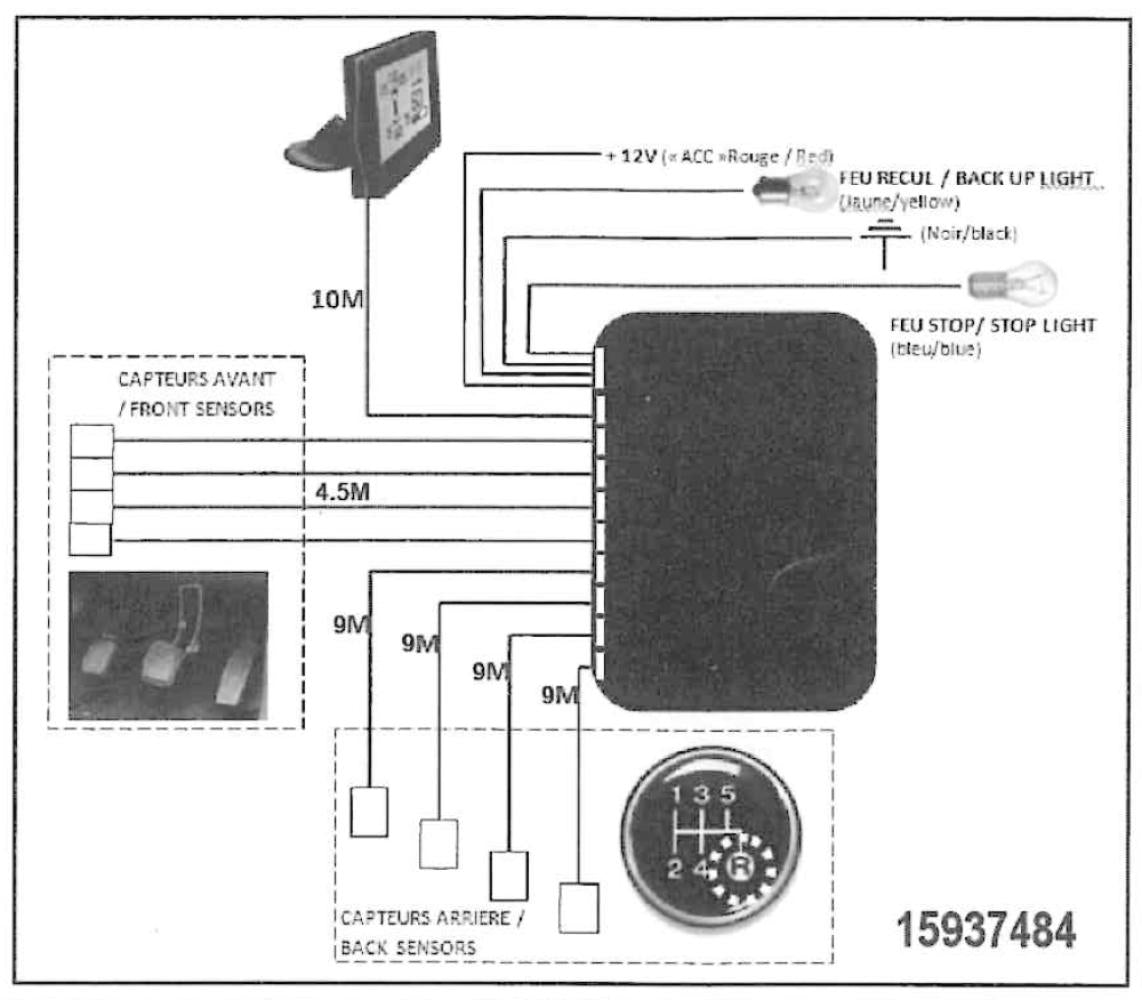 Vechline Parkeersensoren Set 8 12/24V