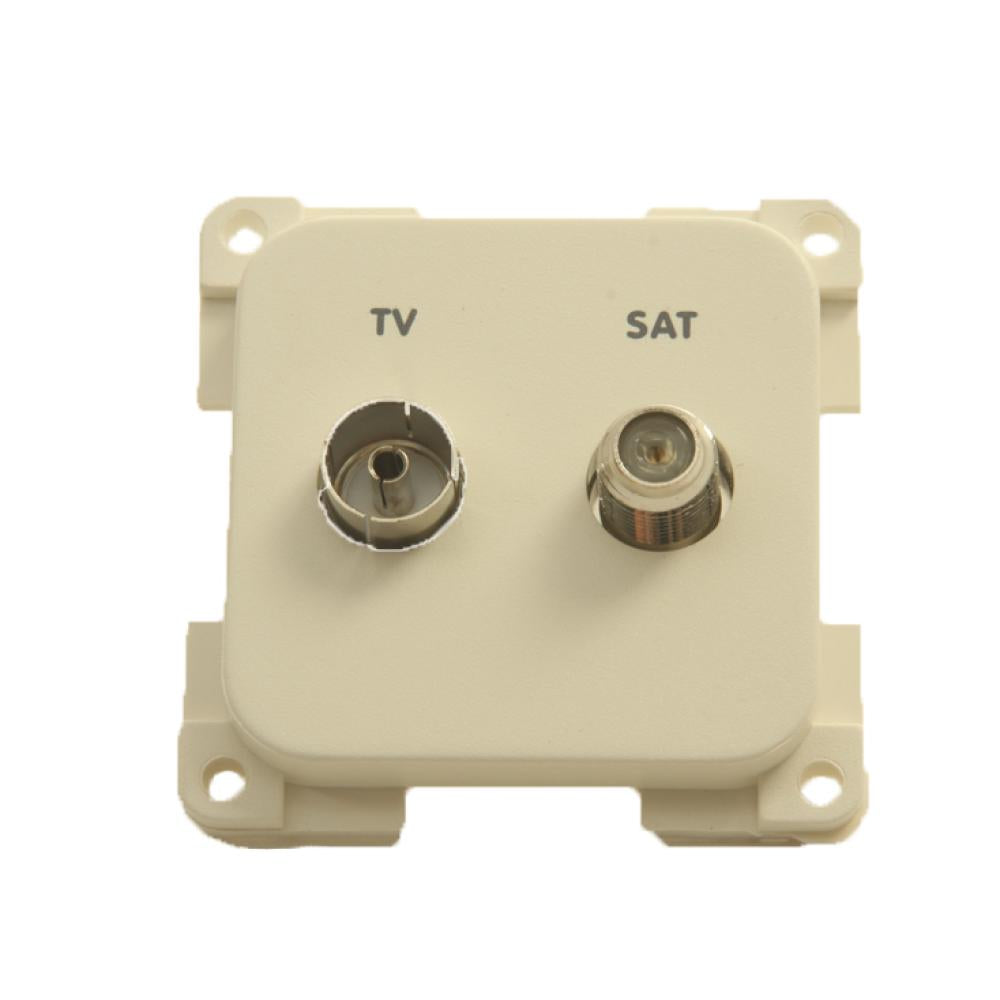Presto Contactdoos TV + SAT Inbouw S-10.000 Wit