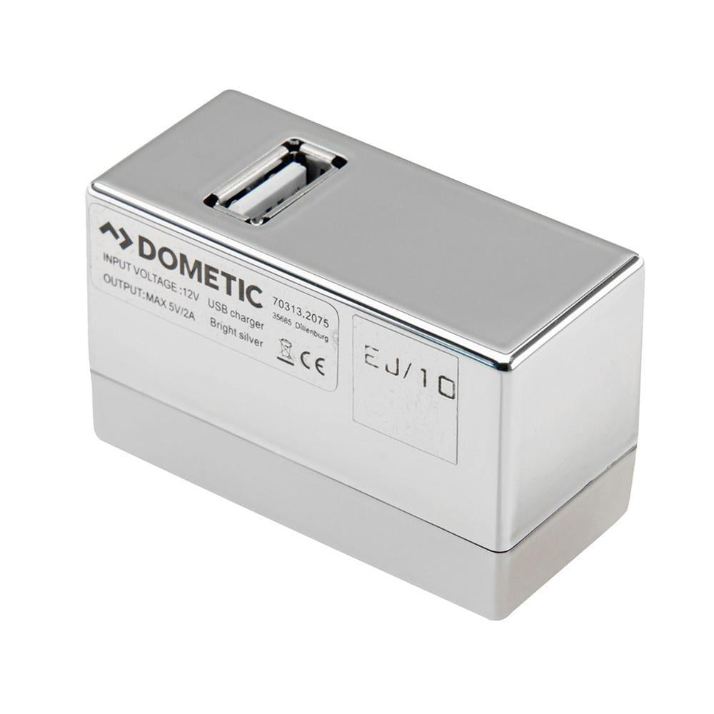 Dometic USB Lader voor 12V Lichtrail Chroom