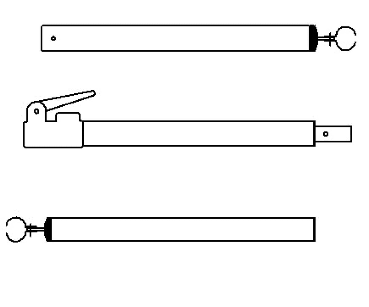 Campking Verandastang 28/25mm 170-260cm CFRP