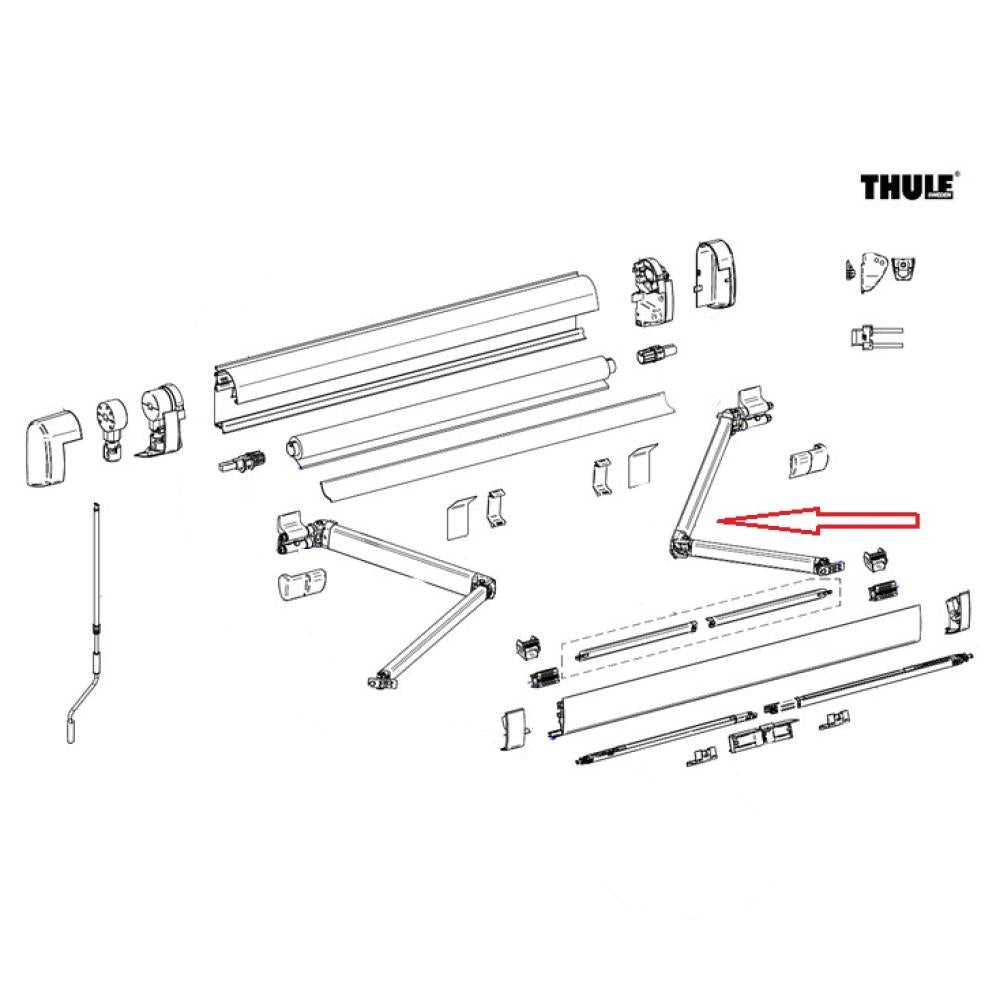 Thule RH Spring Arm Compleet 5200 2.60mtr