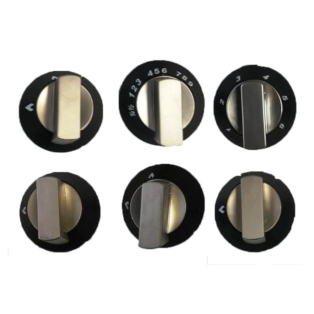 Thetford Knop Zwart/Chroom (6 stuks)