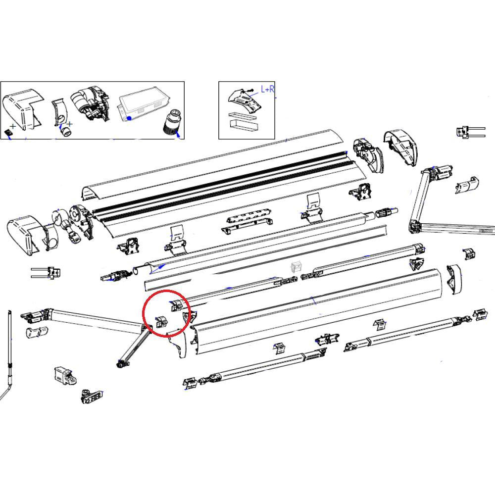 Thule Eindkap Tension Arm LH+RH 5200/6300