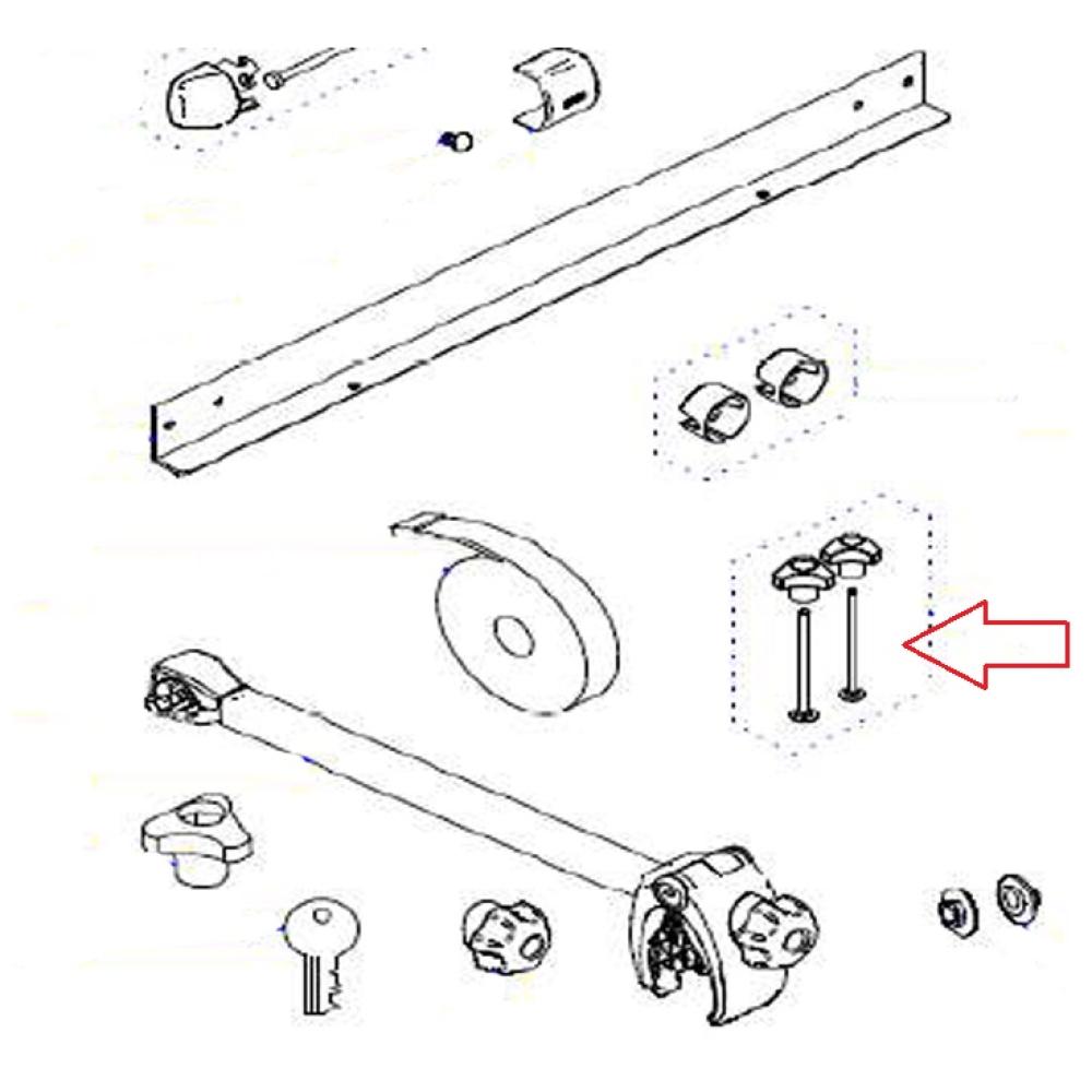 Thule Bolt 90mm met knob high 1500603175
