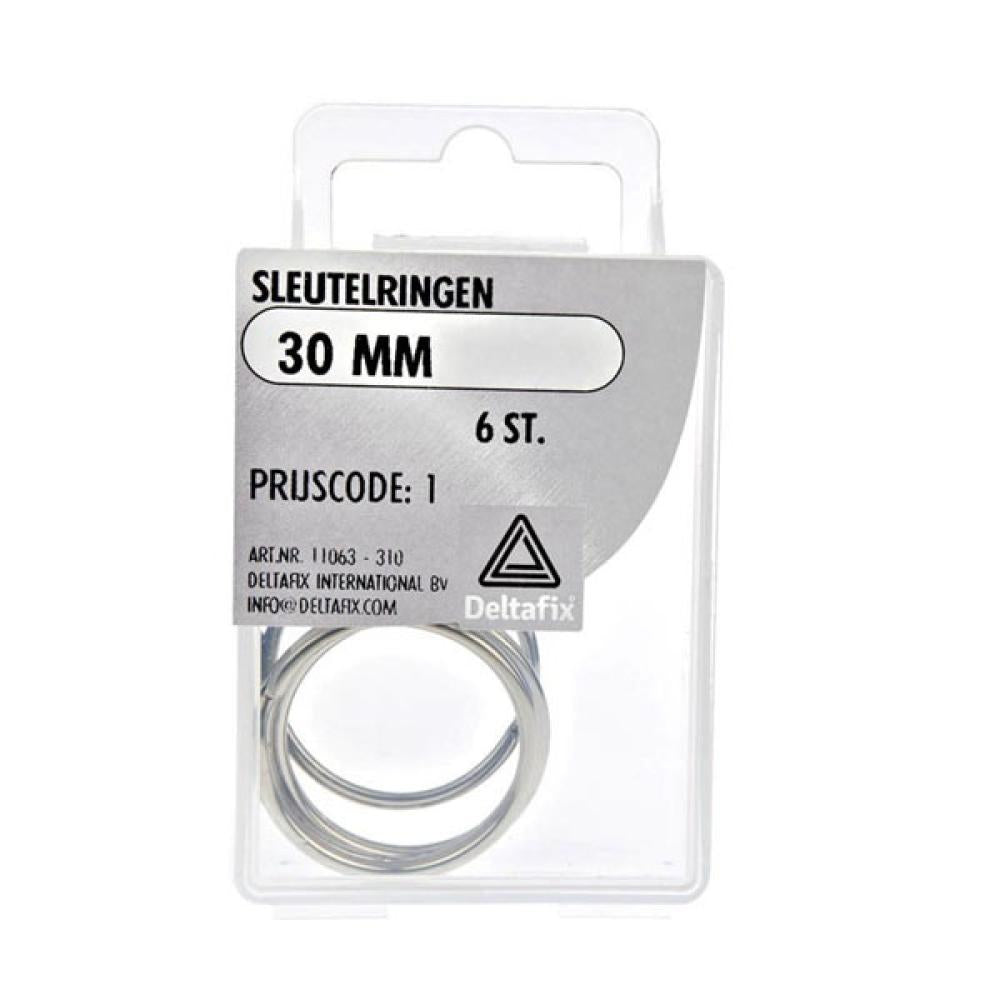 Deltafix Sleutelring 30mm Set 6st