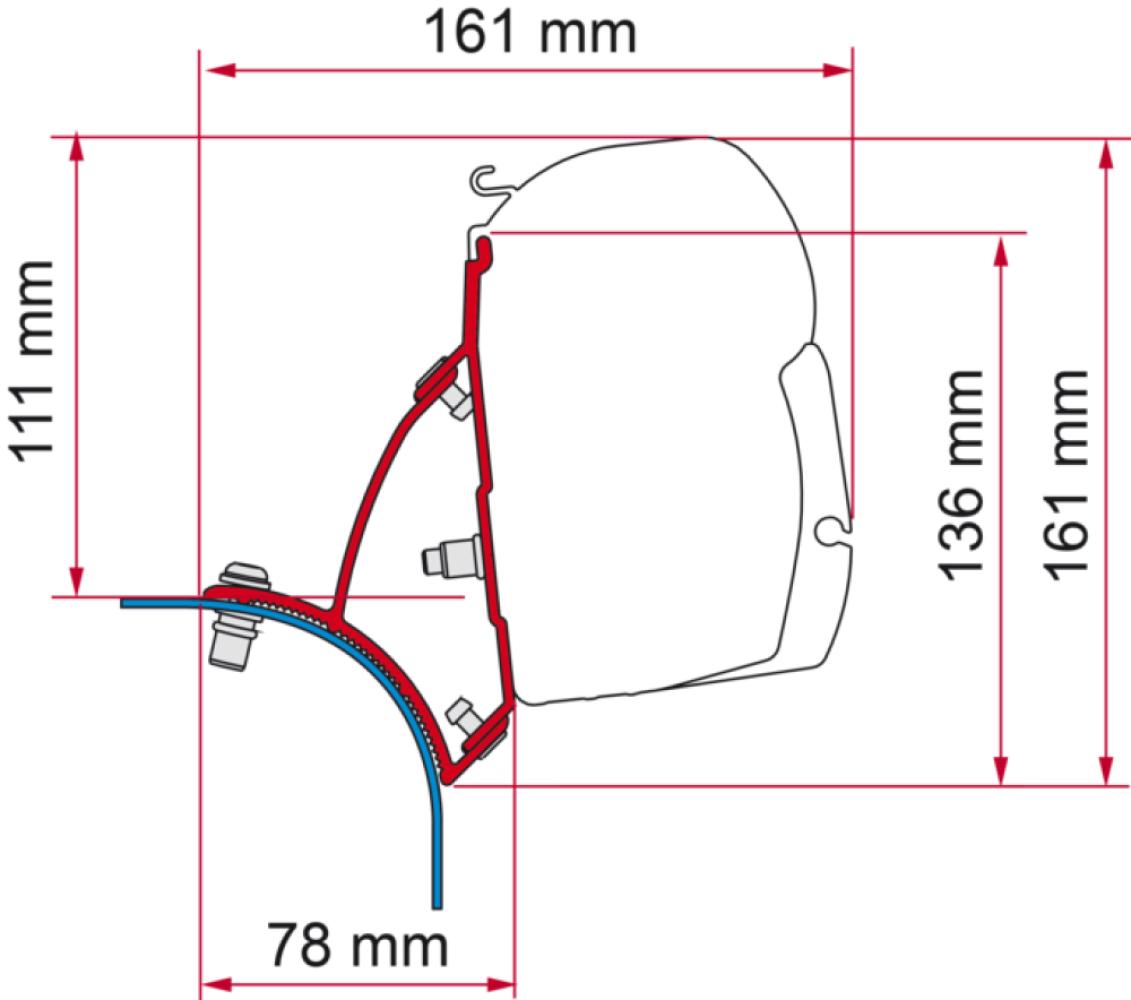 Fiamma Kit VW T5/T6 Lift Roof Deep Black F43