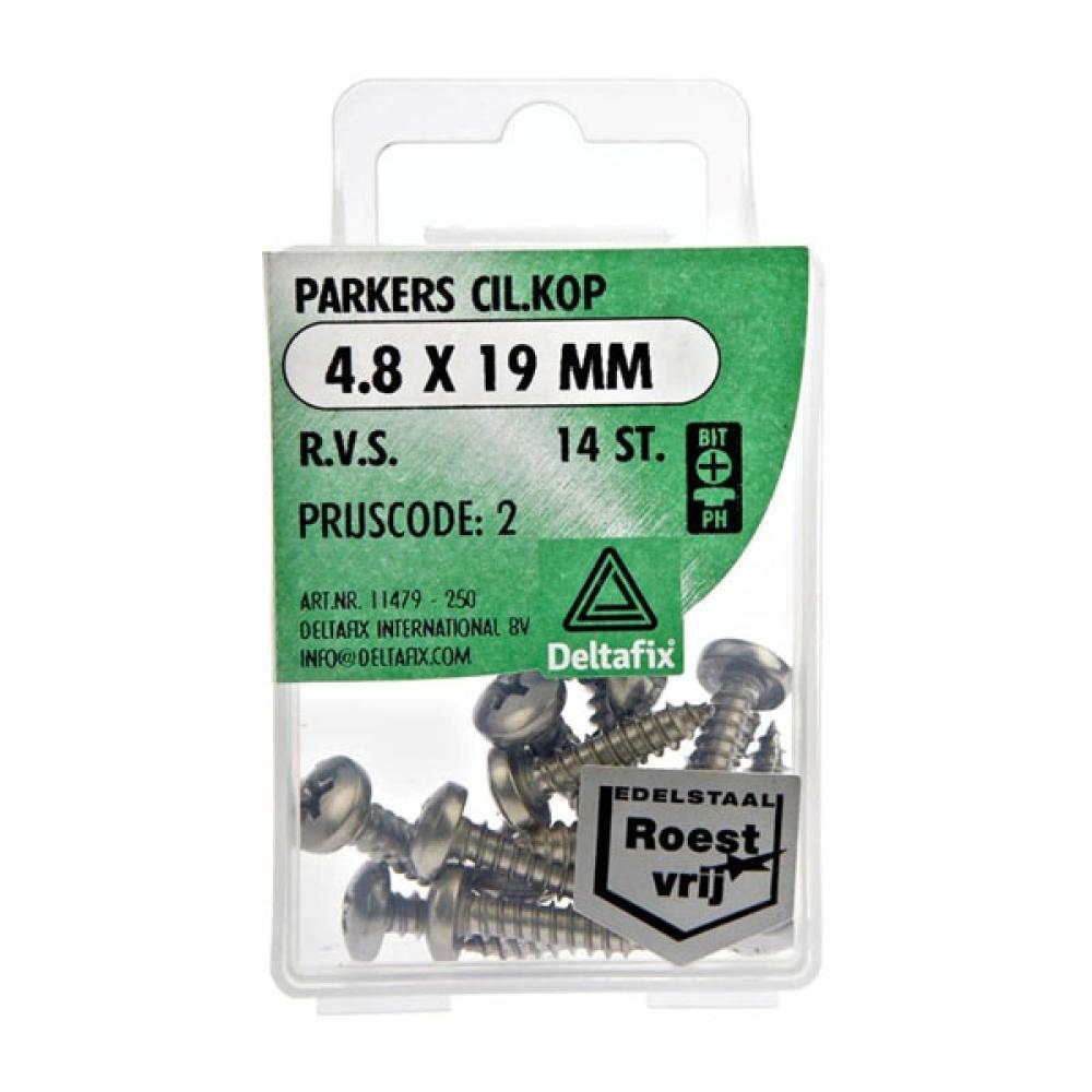 Deltafix Parker CK RVS 4.8x19mm Set 14st
