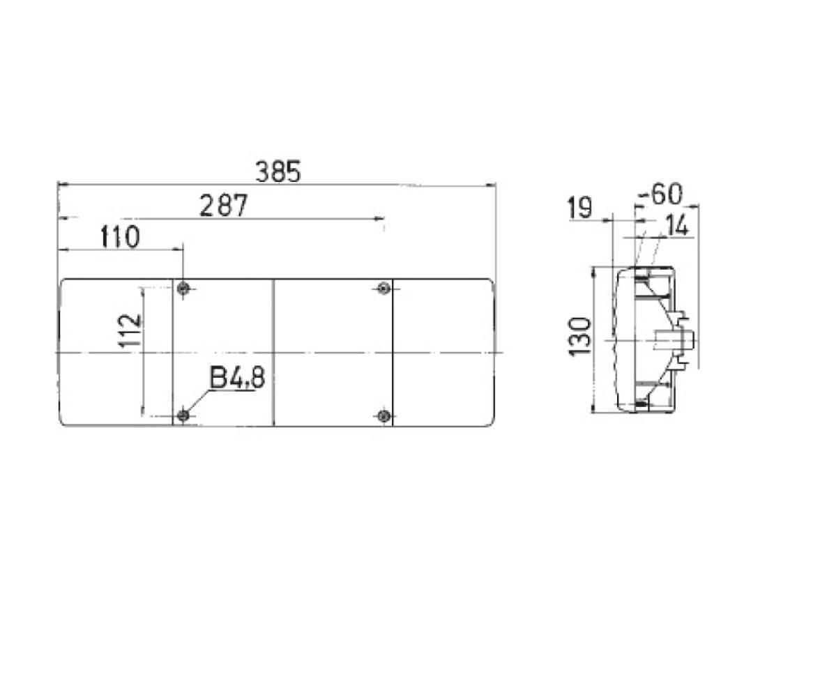 Jokon Achterlicht 541 Rem/ Knipper/ Mist 4-Vaks Inbouw
