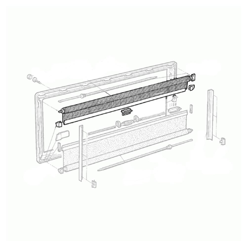 Dometic S3/ S4 Vliegenrollo 100x80 FR0032
