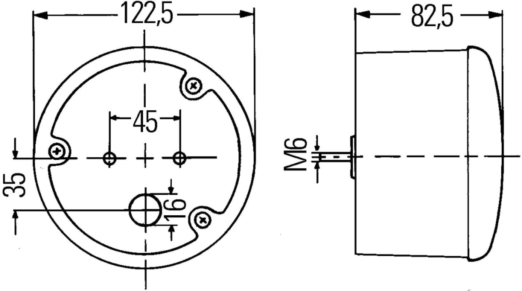 Hella Mistlicht Gloeilamp 12V Rond Rood 12/24V