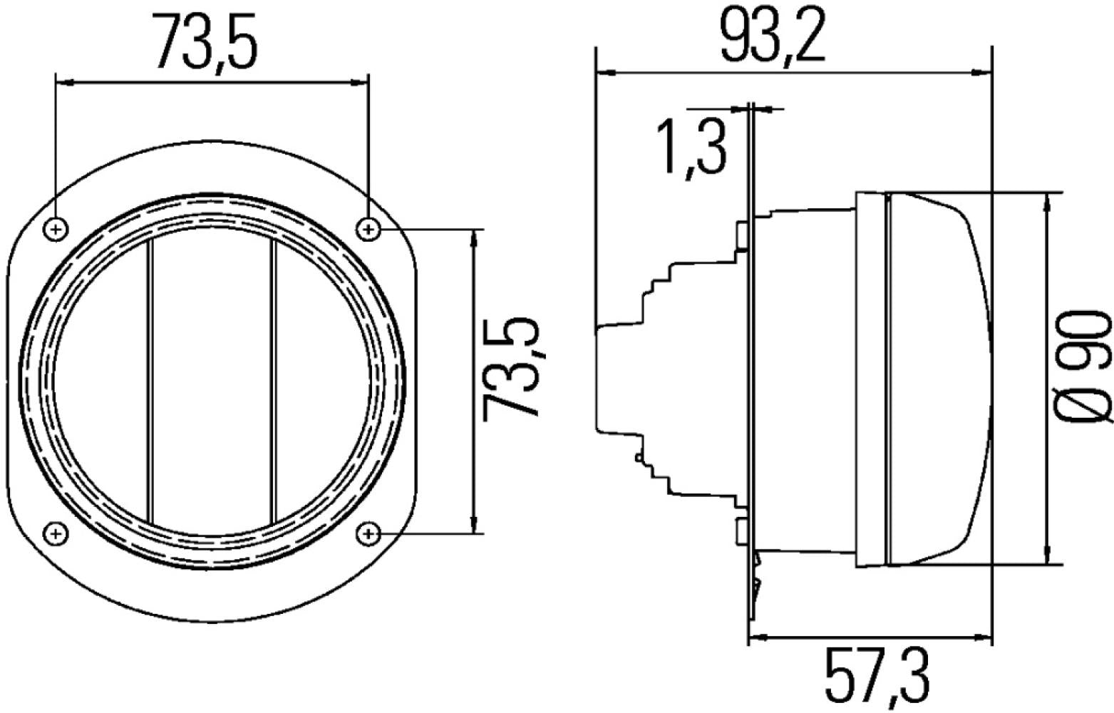 Hella Knipperlicht/Positielicht LED Rond Helder