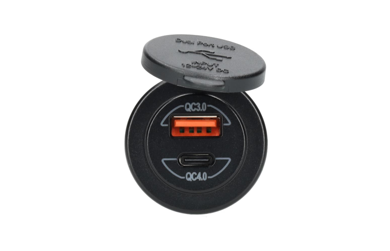 Power Line Contactdoos USB-A QC3.0 + USB-C QC4.0 Lader