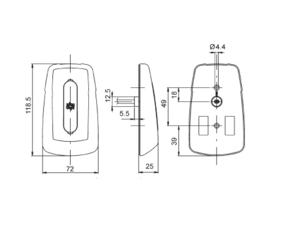 Jokon Achteruitrijlicht LED W2011-2 Rechthoekig Wit