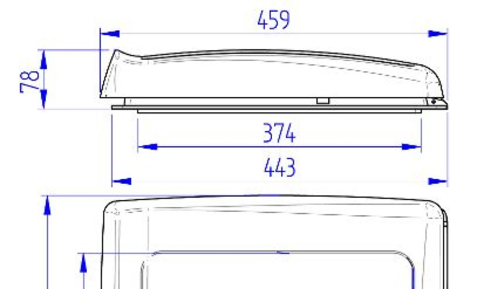 Thule Vent 12V Translucent 40x40cm