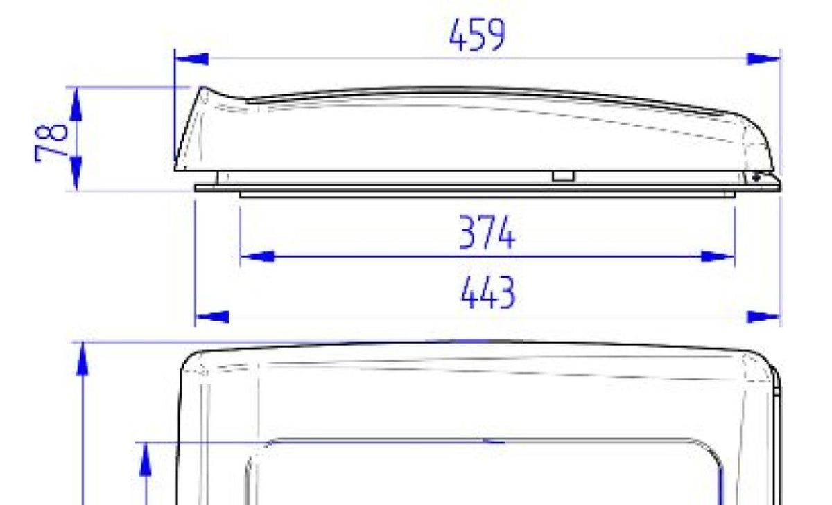 Thule Dakventilator Vent 12V Translucent 40x40cm