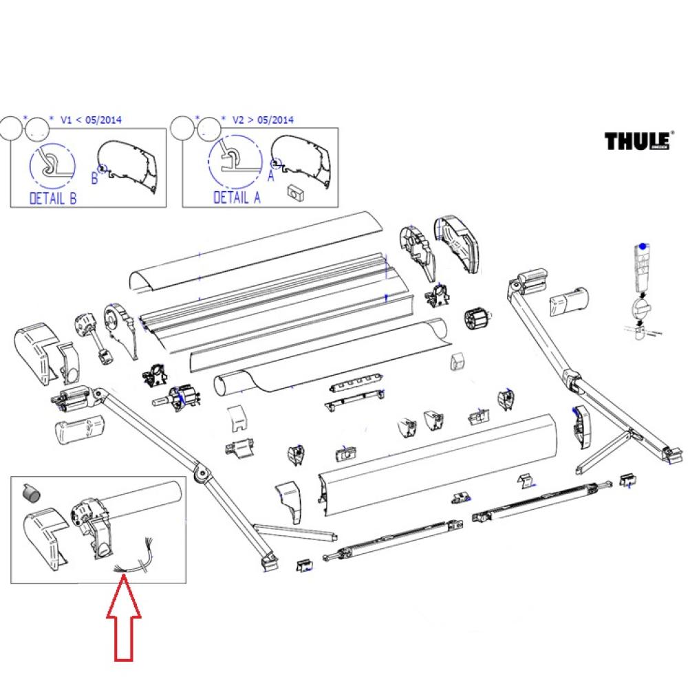 Thule 9200 Motorkabel 9200 Luifel