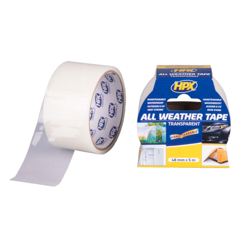 HPX All Weather Tape Transparant 5mtr