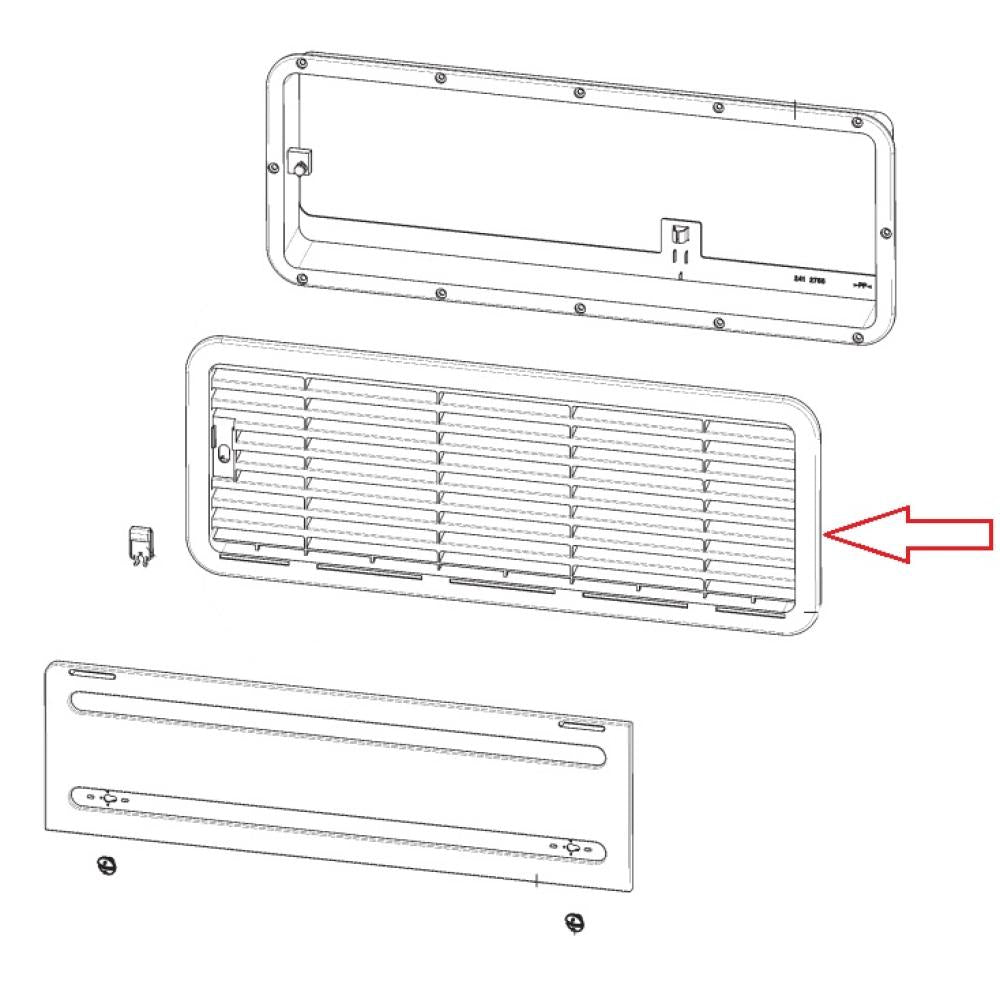 Dometic LS200 Luchtafvoerrooster Bodem Fiat Bianco