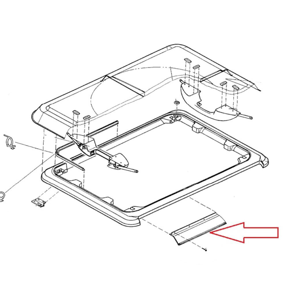 Dometic Heki 1 Scharnier boven 540E13