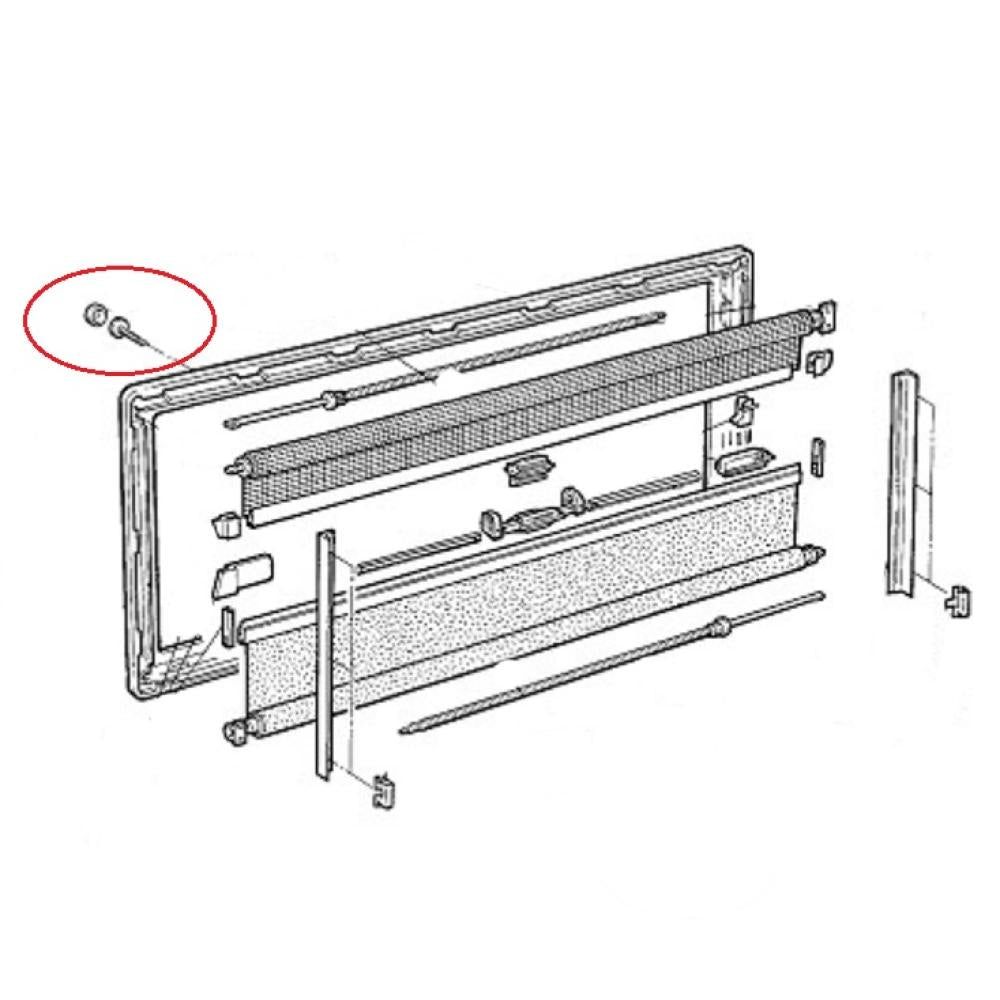 Dometic S4 Bevestingsset binnenkader crÃ¨me/ Wit