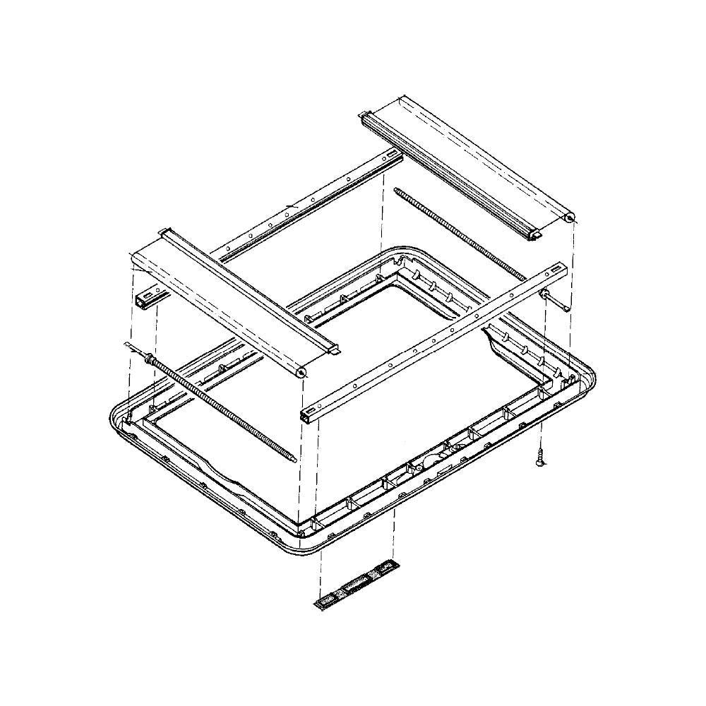 Dometic Heki 1 binnenkader compl. CrÃ¨me