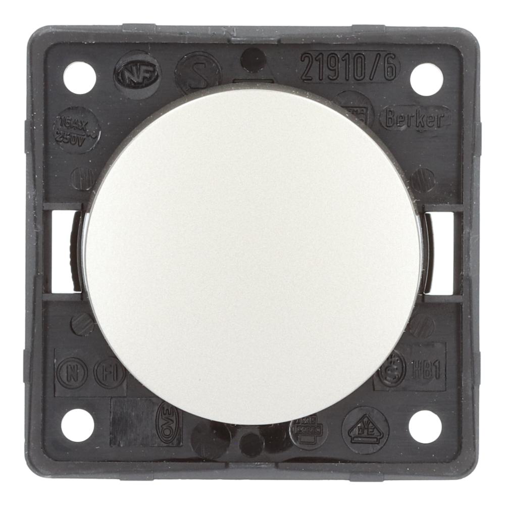 Berker Aan/Uitschakelaar Flow/Pure Inbouw RVS Mat 230V