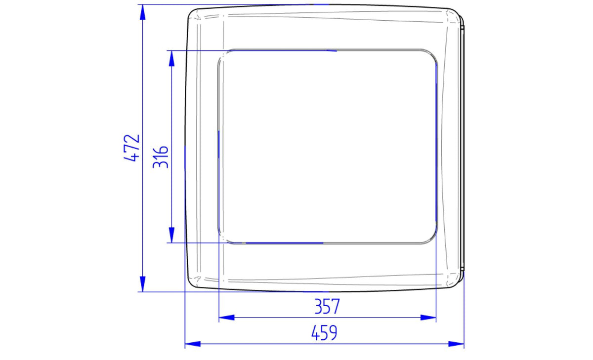 Thule Dakventilator Vent 12V Translucent 40x40cm