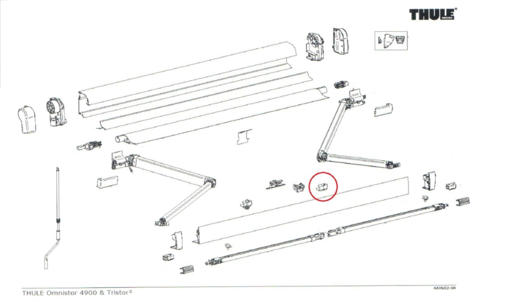 Thule Clip Support Arm Oval 4900