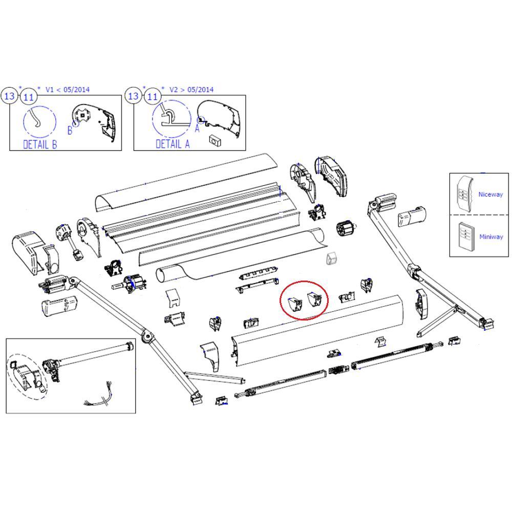 Thule 9200 Gliding Angle Lead Rail