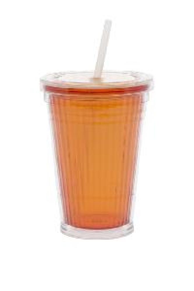 Gimex Drinkbeker met Rietje Oranje