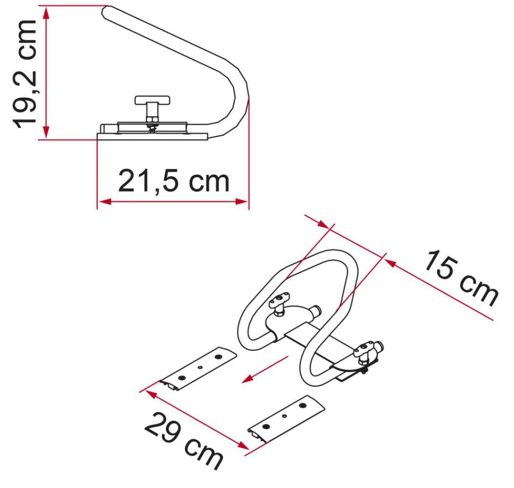 Fiamma Moto Wheel Chock Rear 05800-01