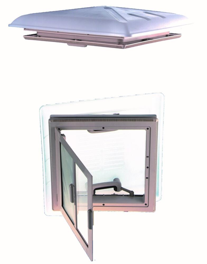 MPK Dakluik 40x40cm Transparant Grote Kap+Combirollo Wit