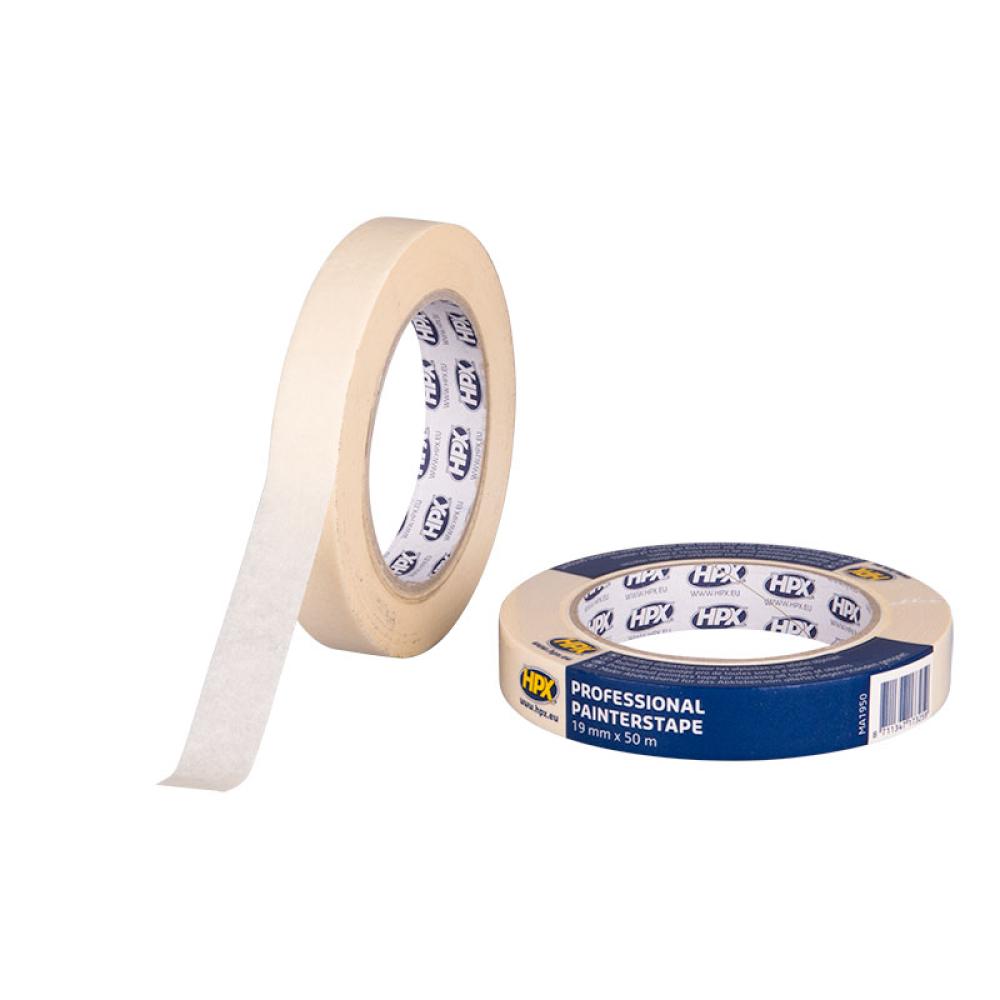 HPX Masking Tape 100°C 50mtrx19mm Crèmewit