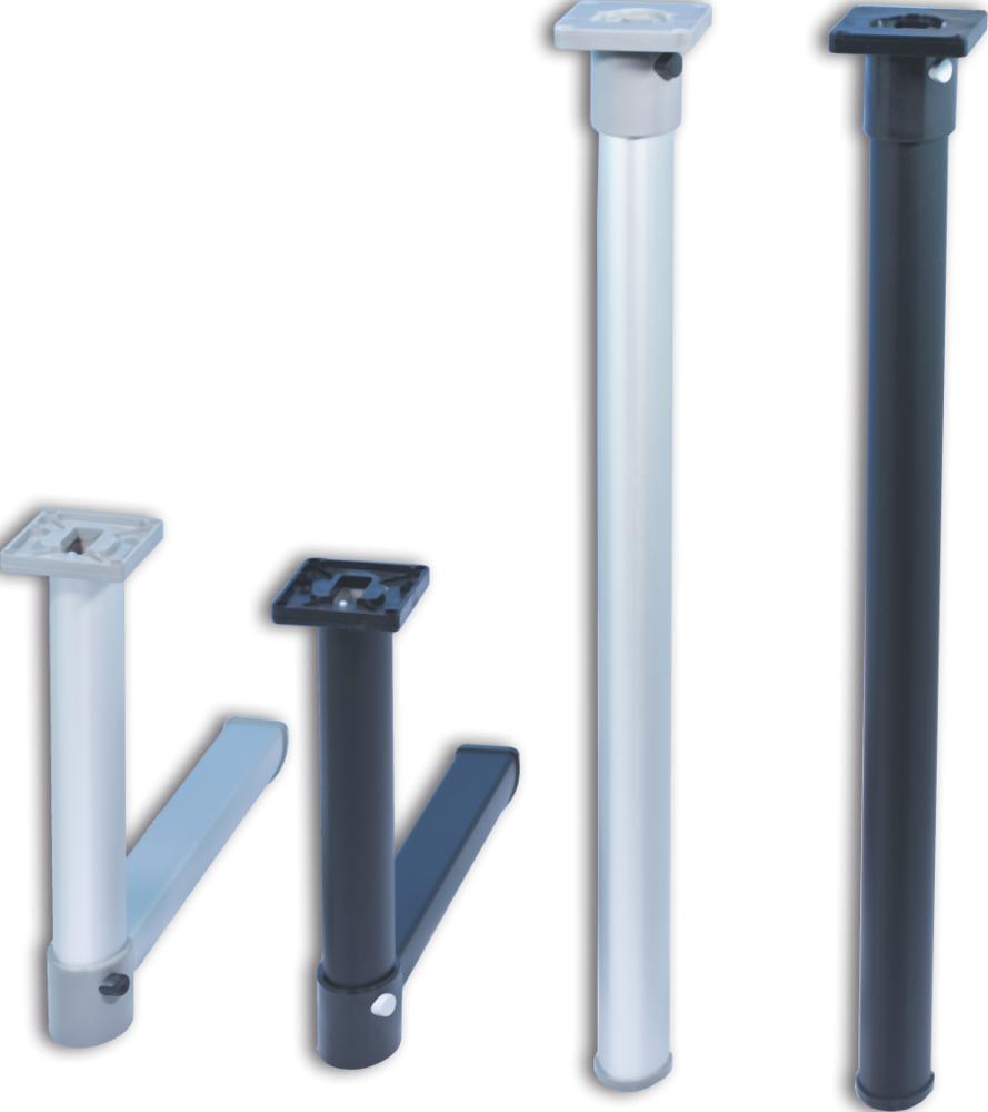 MPK Klaptafelpoot Zwart Bovenknik 67.5cm