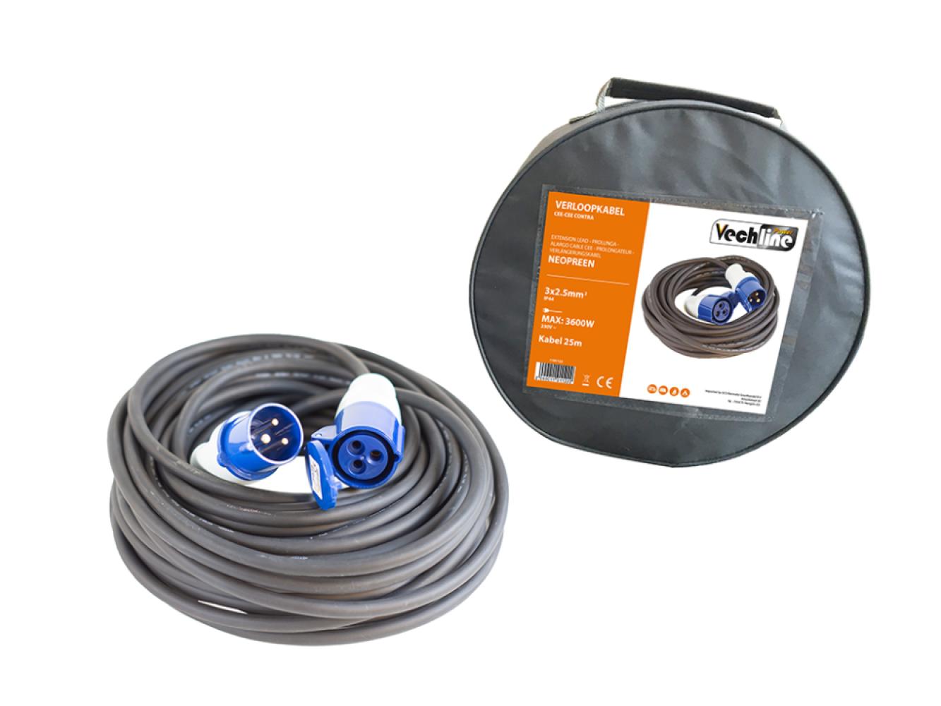 Vechline Verloopkabel 3x2,5Â² CEE-CEE Contra 25m