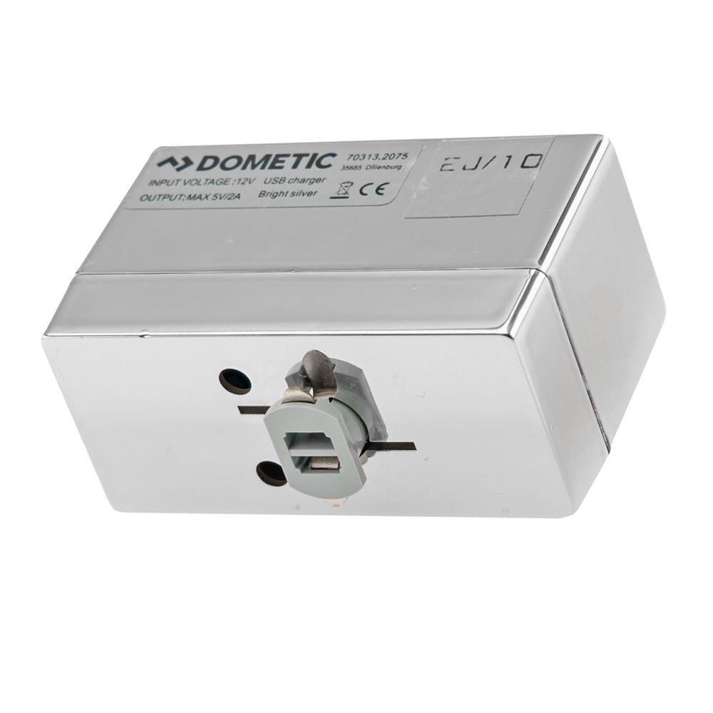 Dometic USB Lader voor 12V Lichtrail Chroom