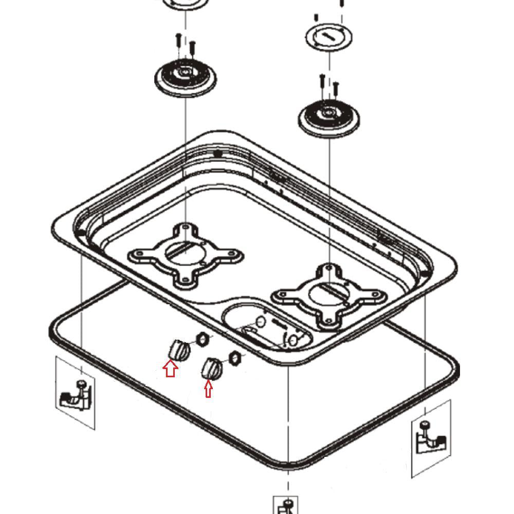 Dometic Draaiknop Kookplaat CE99 ZF