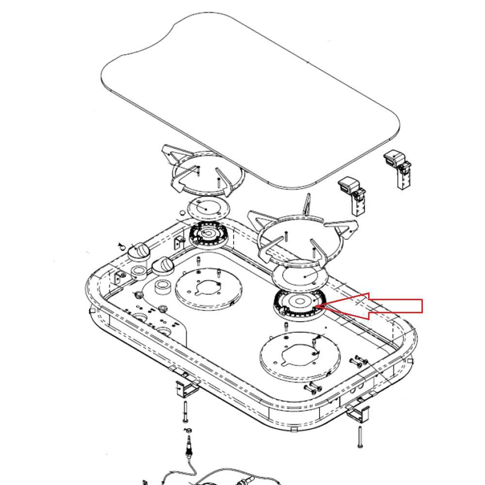 Thetford Hob 165 Vlamverdeler