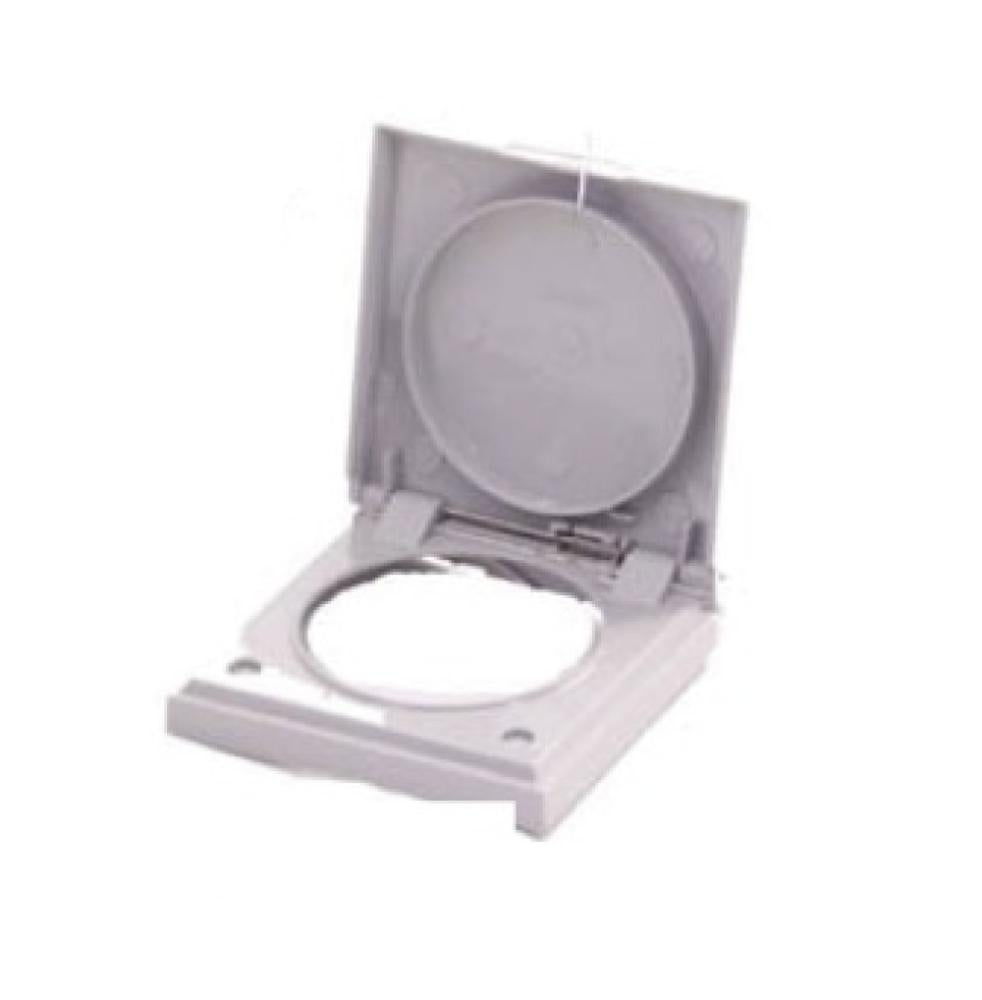 Berker Afdekraam Flow/Pure 1-Vaks met Klep Grijs Hoogglans