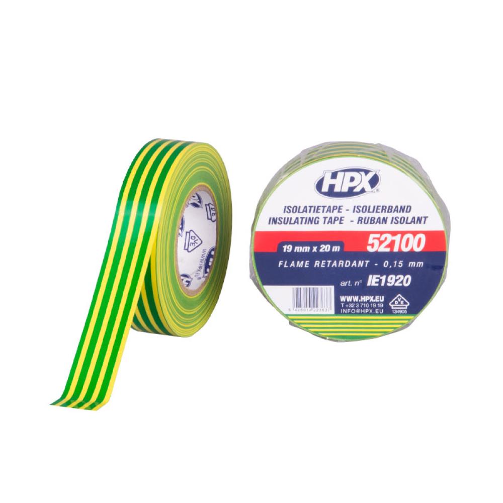 HPX PVC Isolatietape VDE 20mtrx19mm Geel/Groen