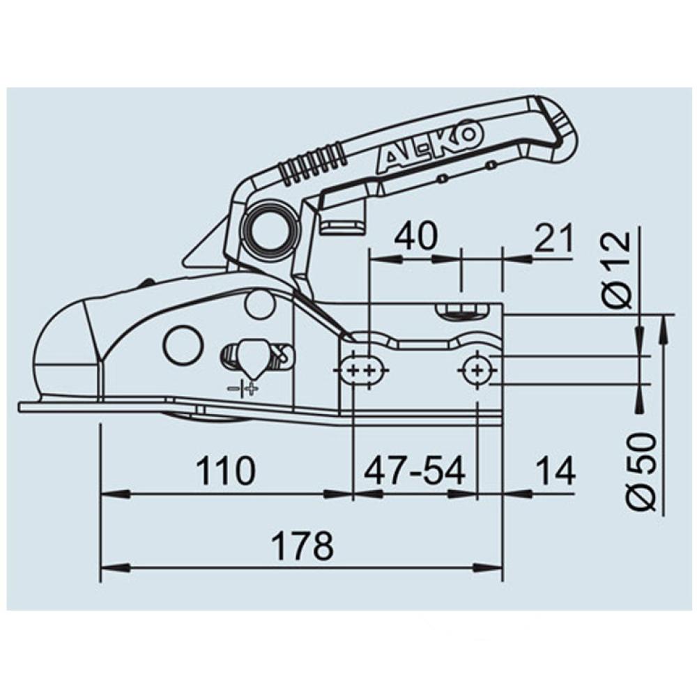 AL-KO Koppeling AK161 1600kg Rond 35/45/50mm