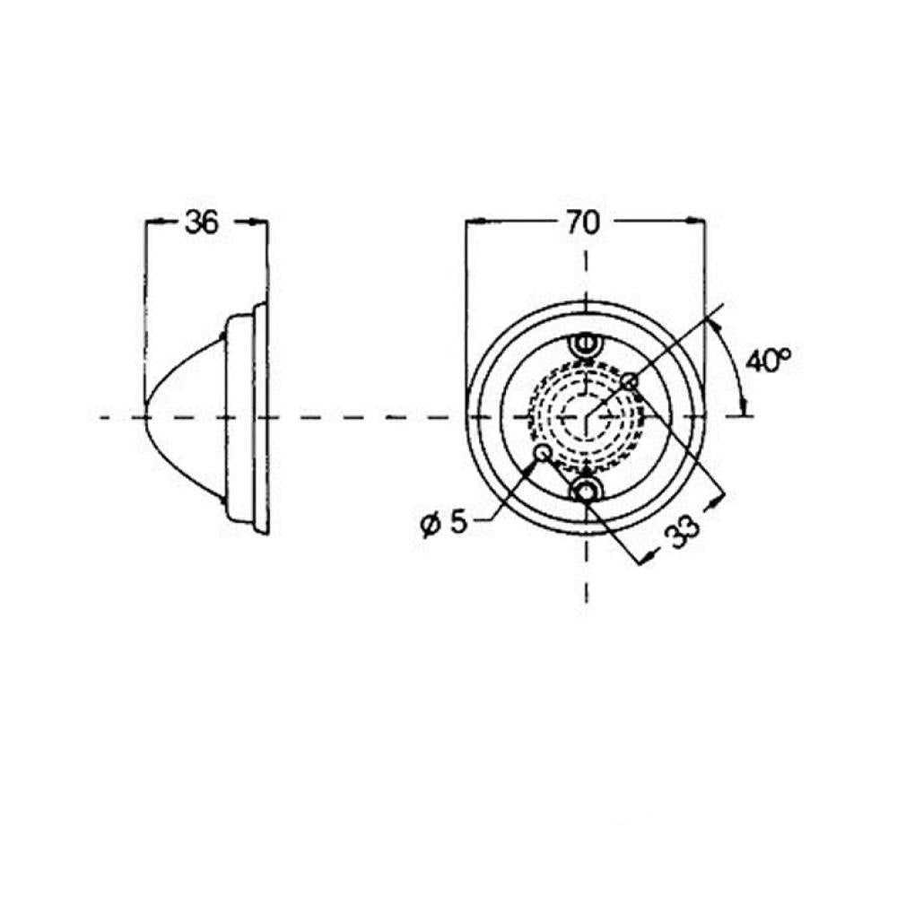 Hella Breedtelicht Rond Opbouw Wit Onderplaat Zwart