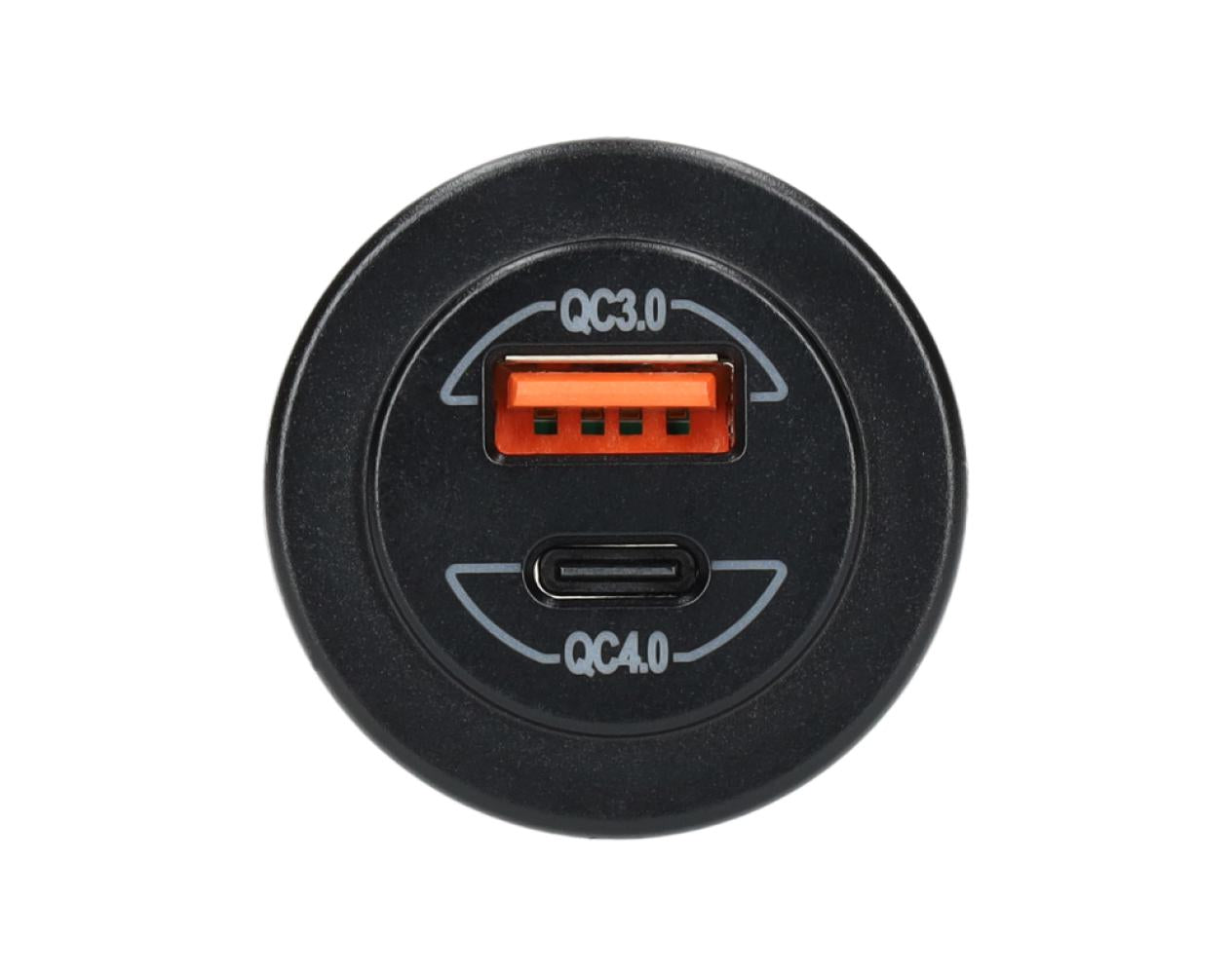 Power Line Contactdoos USB-A QC3.0 + USB-C QC4.0 Lader