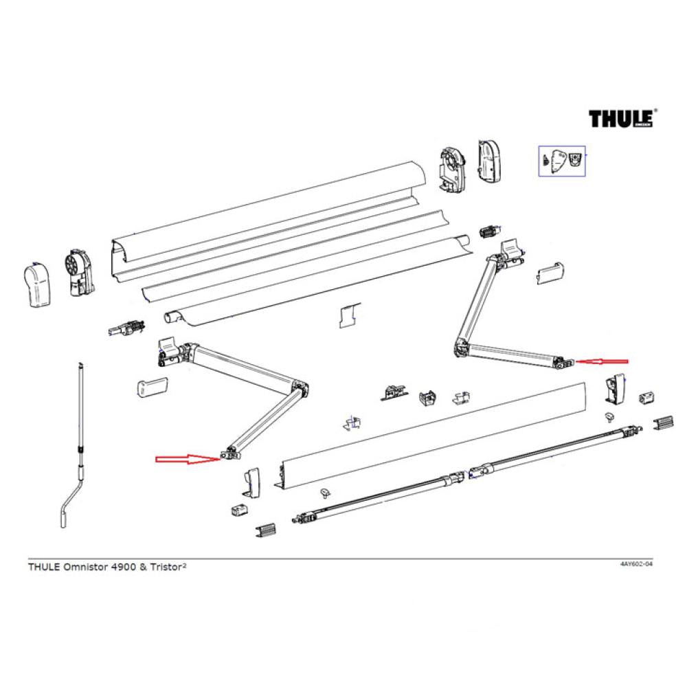 Thule Stop Knikarm LH+RH 4200/4900/6200