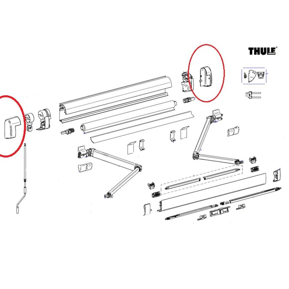 Thule Eindkap LH+RH 5200