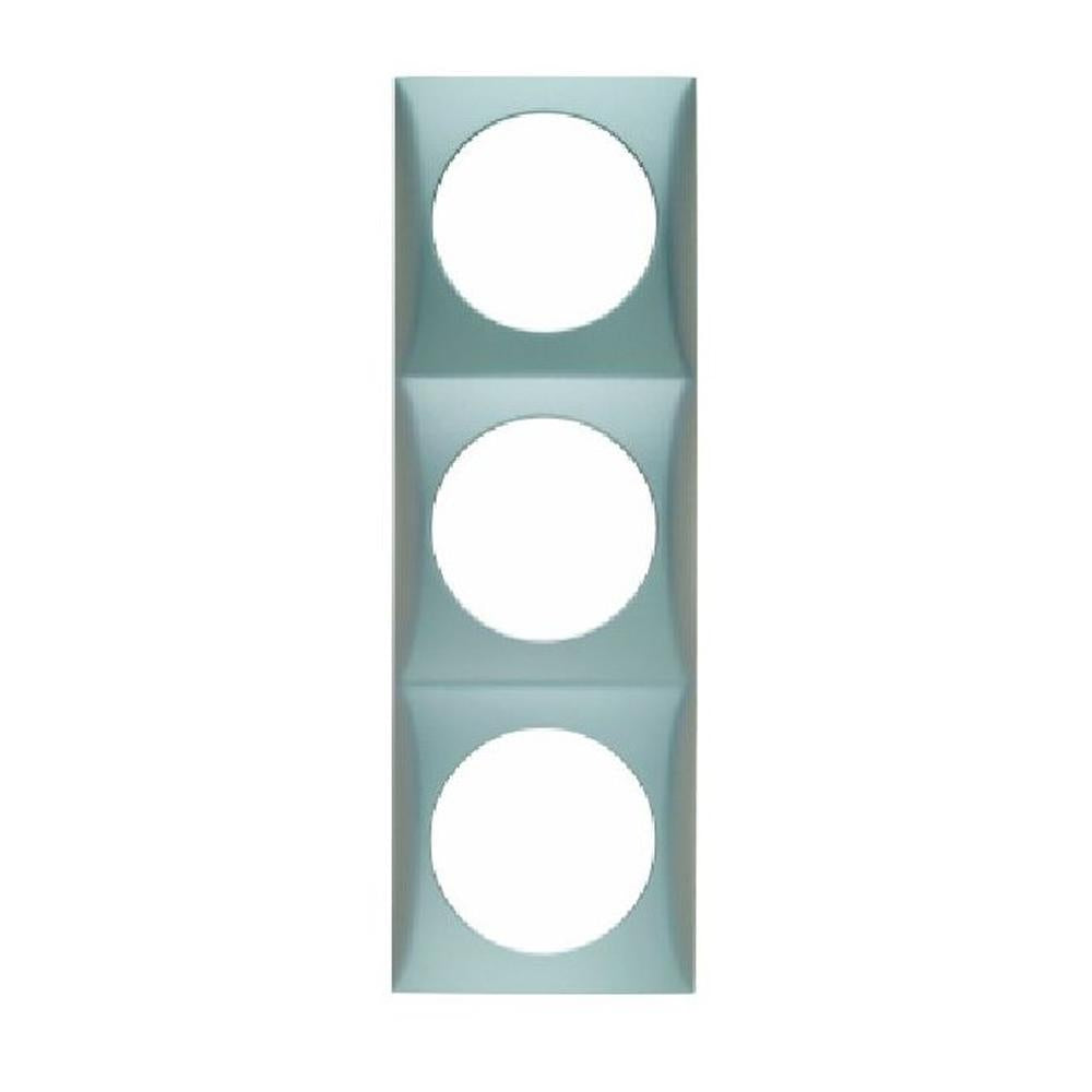 Berker Afdekraam Flow 3-Vaks Chroom Hoogglans